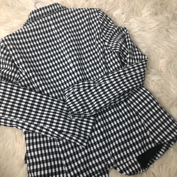 Gingham French Style Blazer - Picture 4 of 9